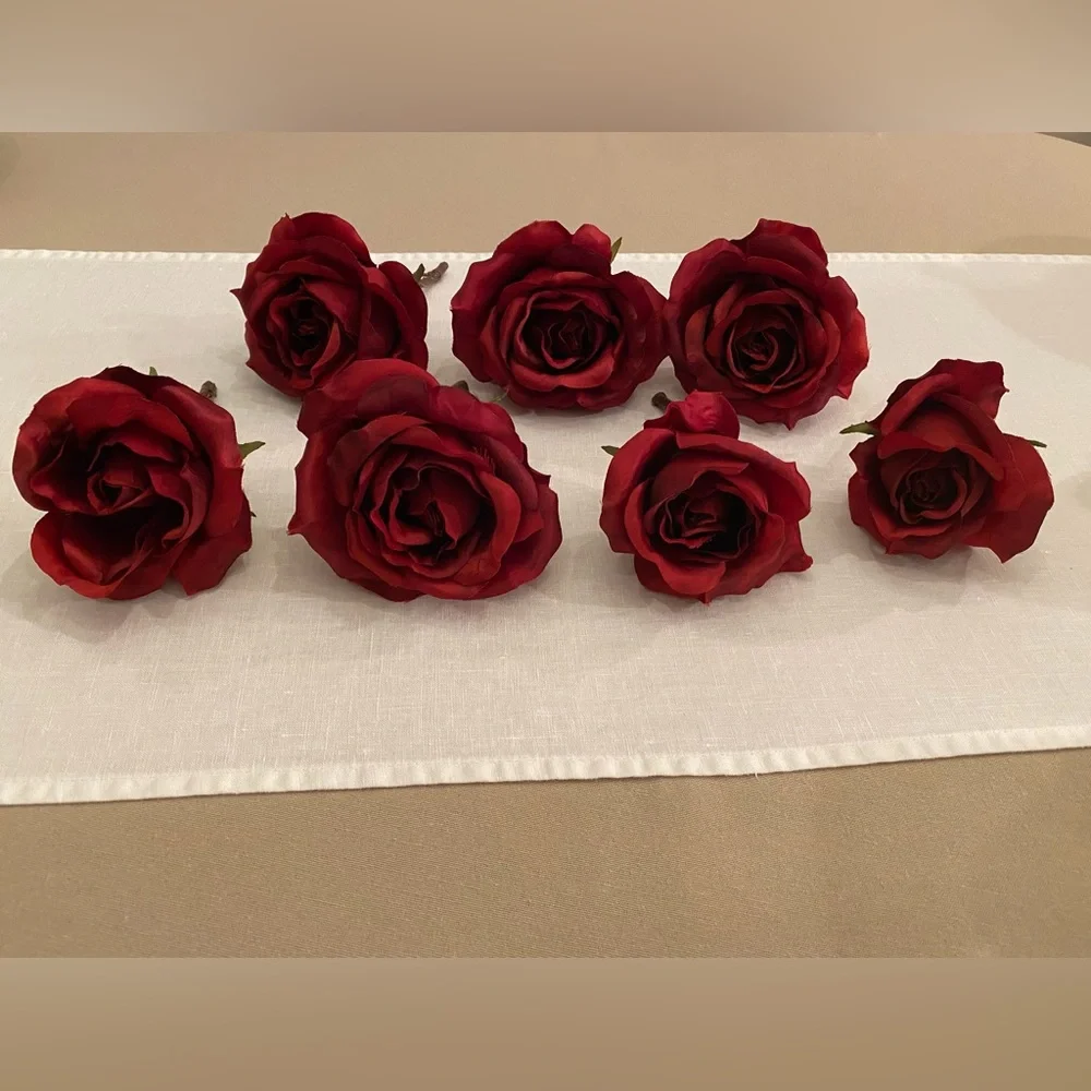 (7) Red Roses / Faux Florals.